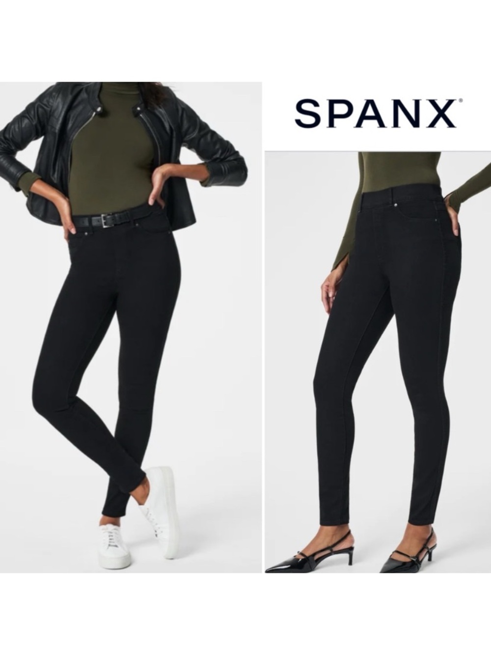 SPANX Black High-Rise Skinny Jeans